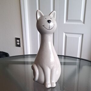 Charming Gray Cat Figurine